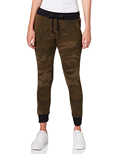 Urban Classics Damen Ladies Camo Terry Pants Sporthose, MehrfarbigSchwarz/Grau, L von Urban Classics