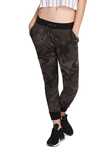 Urban Classics Damen Ladies Camo Terry Pants Sporthose, Multicolour (Dark Camouflage/Black 1058), S von Urban Classics