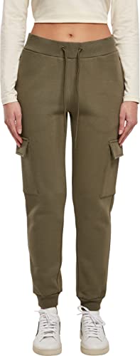 Urban Classics Damen Ladies Cargo Sweat Pants, Olive, M von Urban Classics