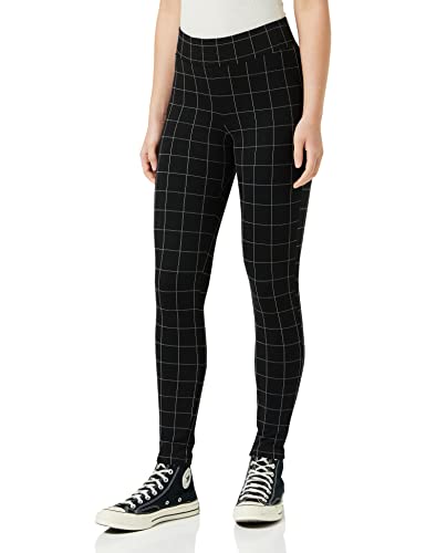 Urban Classics Damen Ladies Check High Waist Leggings, Schwarz (Black/White 00826), W(Herstellergröße: 5XL) von Urban Classics