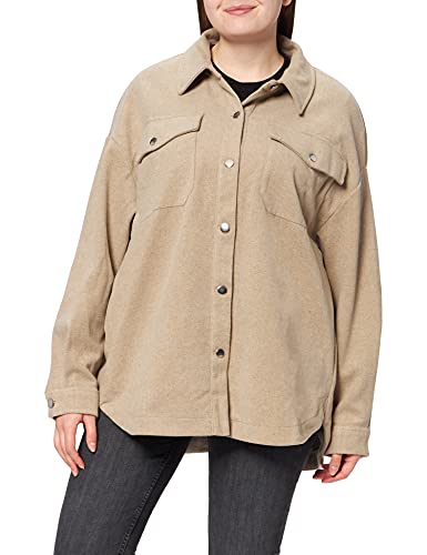 Urban Classics Damen TB3779-Ladies Classic Overshirt Hemd, lighttaupe, XS von Urban Classics