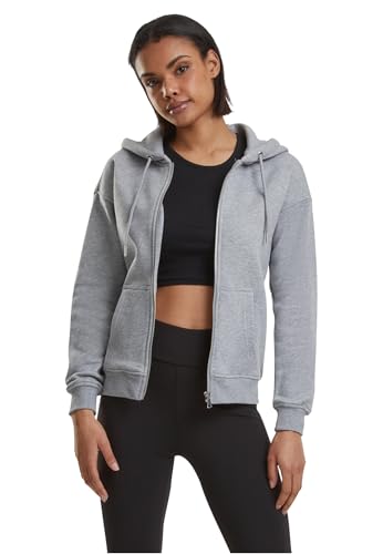 Urban Classics Damen Ladies Classic Zip Hoody Grey, XXL von Urban Classics