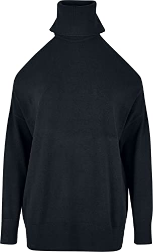 Urban Classics Damen TB5446-Ladies Cold Shoulder Turtelneck Sweater Sweatshirt, Black, S von Urban Classics