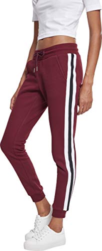 Urban Classics Damen Ladies College Contrast Sweatpants Hose, Mehrfarbig (Port/White/Black 01554), W27 (Herstellergröße: S) von Urban Classics