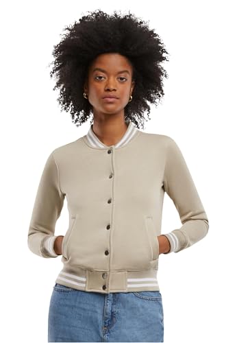 Urban Classics Damen Ladies College Sweat Jacket chalkdust/chalkdust, XL von Urban Classics