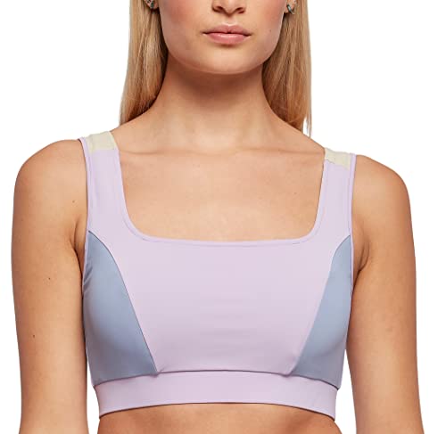 Urban Classics Damen Ladies Color Block Bra BH, lilac/violablue/softseagrass, 4XL von Urban Classics