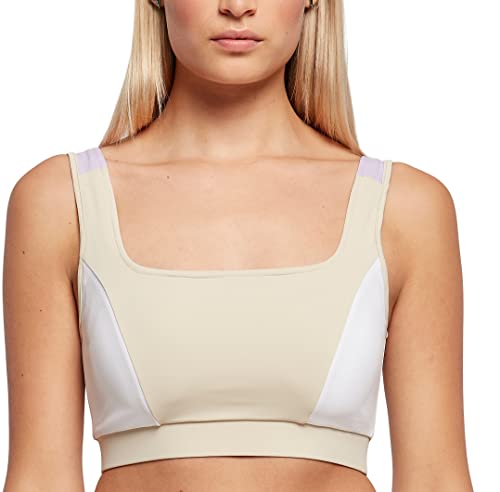 Urban Classics Damen Ladies Color Block Bra BH, softseagrass/white/lilac, 5XL von Urban Classics