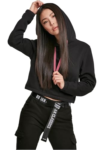 Urban Classics Damen Ladies Contrast Drawstring Hoody Kapuzenpullover, Schwarz (Black 00007), X-Large (Herstellergröße: XL) von Urban Classics