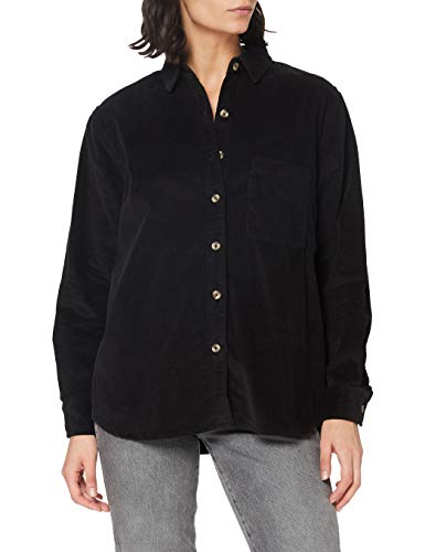Urban Classics Damen TB3755-Ladies Corduroy Oversized Shirt Hemd, Black, 5XL von Urban Classics
