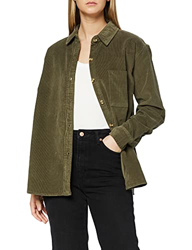 Urban Classics Damen TB3755-Ladies Corduroy Oversized Shirt Hemd, Olive, 3XL von Urban Classics