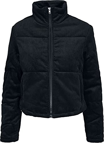 Urban Classics Damen Ladies Corduroy Puffer Jacket Jacken, Schwarz, XS von Urban Classics