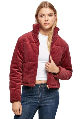 Urban Classics Ladies Corduroy Puffer Jacket Burgundy XL von Urban Classics