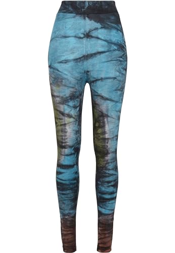 Urban Classics Damen TB3656-Ladies Cotton Tie Dye High Waist Leggings, Black, L von Urban Classics