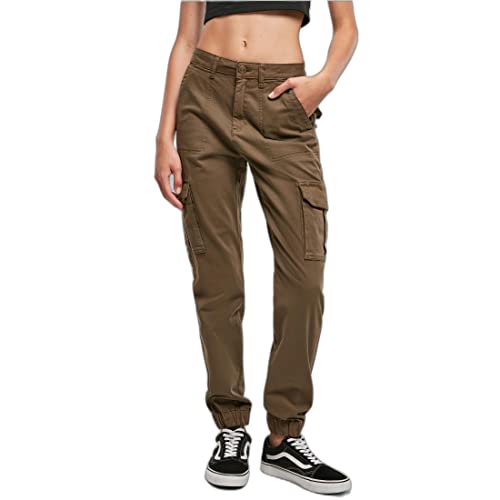 Urban Classics Damen TB5454-Ladies Cotton Twill Utility Pants Hose, Olive, 32 von Urban Classics