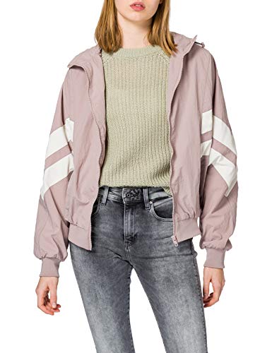 Urban Classics Damen Ladies Crinkle Batwing Jacket Jacke, duskrose/whitesand, S von Urban Classics