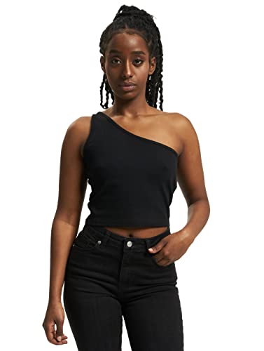 Urban Classics Damen TB2609-Ladies Cropped Asymmetric Sport Tank Top, Schwarz (Black 00007), L von Urban Classics