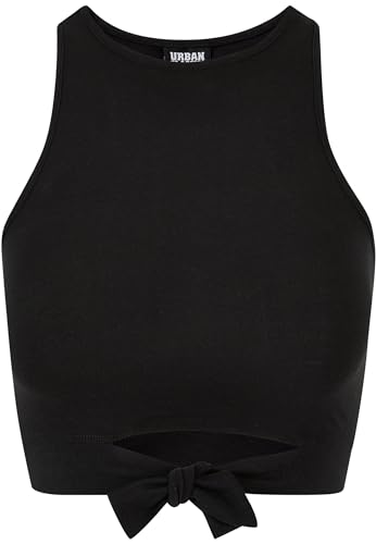 Urban Classics Damen Ladies Cropped Knot Top Trägershirt/Cami Shirt, Black, 3XL von Urban Classics