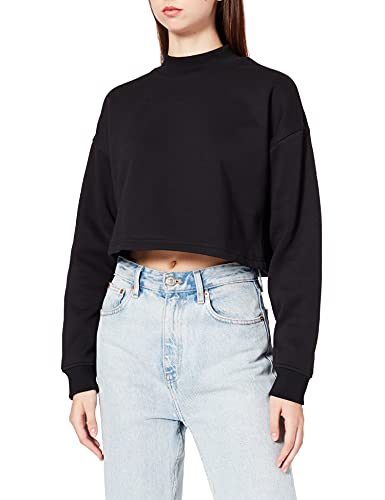 Urban Classics Damen TB4560-Ladies Cropped Oversized Sweat High Neck Crew Sweatshirt, Black, M von Urban Classics