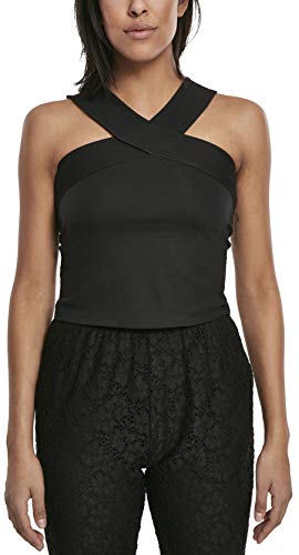 Urban Classics Damen Ladies Cross Top Top, per Pack Schwarz (Black 00007), X-Small (Herstellergröße: XS) von Urban Classics