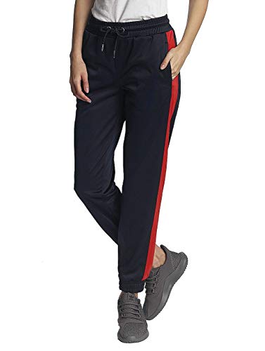 Urban Classics Damen Ladies Cuff Track Pants Sporthose, Mehrfarbig (Navy/Fire Red 01227), W27(Herstellergröße: S) von Urban Classics