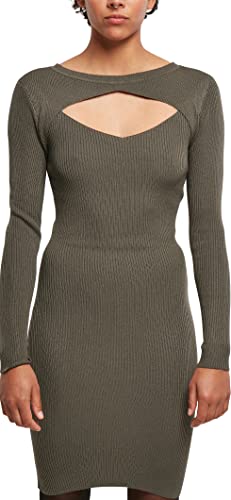 Urban Classics Damen Ladies Cut Out Casual Dress, Olive, S Urban Classics Damen Ladies Cut Out Casual Dress, Olive, S von Urban Classics