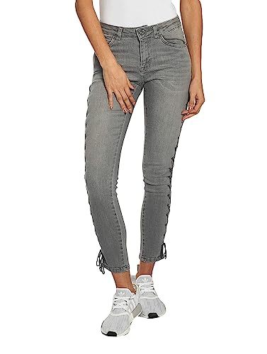 Urban Classics Damen TB2003-Ladies Denim Lace Up Pants Skinny Jeans, Grau (Grey 00111), 42 (Herstellergröße: 30) von Urban Classics