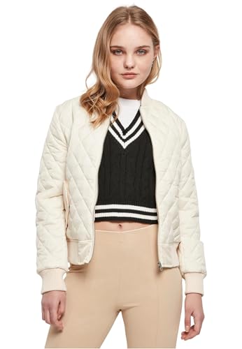 Urban Classics Women's Ladies Diamond Quilt Nylon Jacket Jacke, whitesand, XS Urban Classics Women's Ladies Diamond Quilt Nylon Jacket Jacke, whitesand, XS von Urban Classics