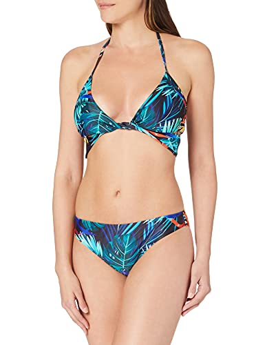 Urban Classics Damen TB3618-Ladies Draped Pattern Bikini-Set, vriesea Black, M von Urban Classics