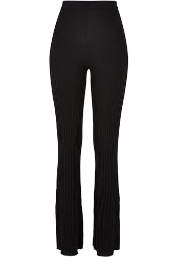 Urban Classics Damen TB5443-Ladies Flared Rib Knit Leggings, Black, 4XL von Urban Classics