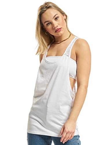 Urban Classics Damen Ladies Flower Laces Loose Tank Top, Weiß (White 220), 38 (Herstellergröße: M) von Urban Classics