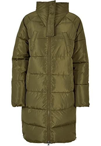 Urban Classics Damen TB5435-Ladies High Neck Puffer Coat Jacke, Olive, XXL von Urban Classics