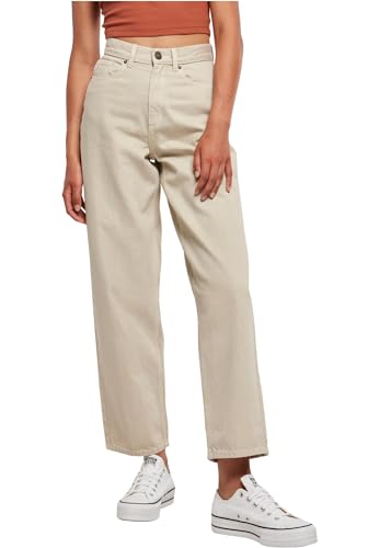 Urban Classics Damen Ladies High Waist 90´S Wide Leg Denim Pants Hose, Offwhite raw, 32 von Urban Classics