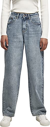 Urban Classics Damen TB4524-Ladies High Waist 90´S Wide Leg Denim Pants Hose, Tinted Light Blue Washed, 26 von Urban Classics