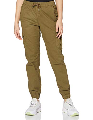 Urban Classics Damen Ladies High Waist Cargo Jogging Pants Hose, summerolive, XXL von Urban Classics