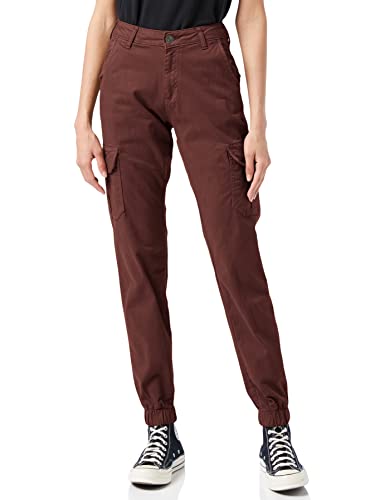 Urban Classics Damen Ladies High Waist Cargo Pants Hose, Cherry, 31 von Urban Classics