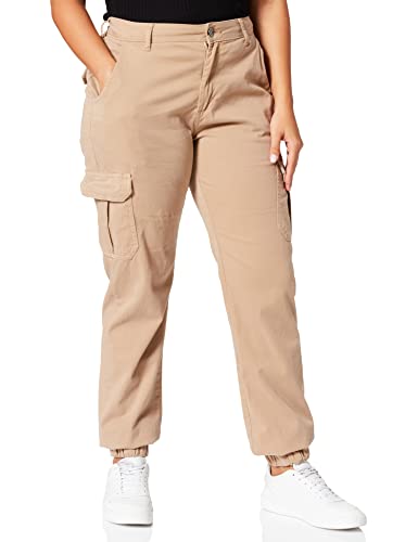 Urban Classics Damen Ladies High Waist Cargo Pants Hose, softtaupe, 30 von Urban Classics