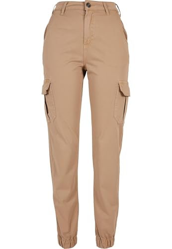 Urban Classics Damen Ladies High Waist Cargo Pants Hose, unionbeige, 30 von Urban Classics