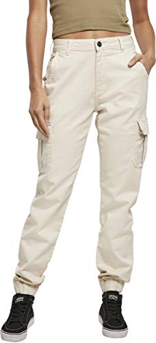 Urban Classics Damen Ladies High Waist Cargo Pants Hose, Whitesand, 29W Regular EU von Urban Classics