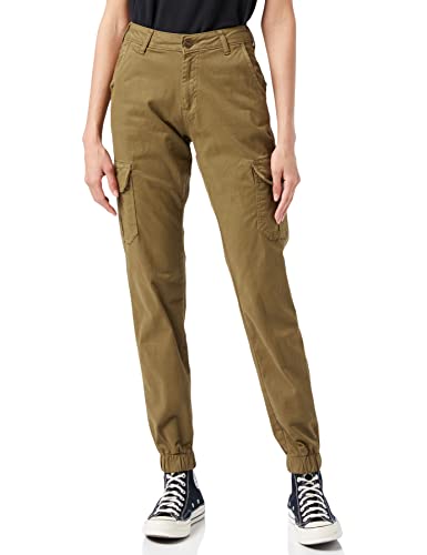 Urban Classics Damen Ladies High Waist Cargo Pants Hose, summerolive, 29 von Urban Classics