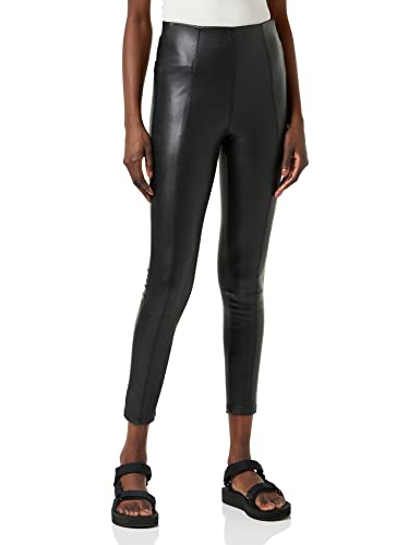 Urban Classics Damen Ladies Faux Leather Skinny Pants Hose, Schwarz (Black 00007), W(Herstellergröße: L) von Urban Classics