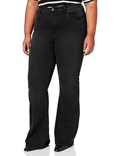 Urban Classics Damen TB4549-Ladies High Waist Flared Denim Pants Hose, Black Washed, 27 von Urban Classics