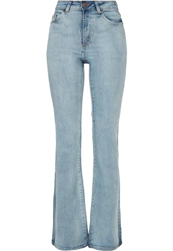 Urban Classics Damen TB4549-Ladies High Waist Flared Denim Pants Hose, Tinted Light Blue Washed, 28 von Urban Classics