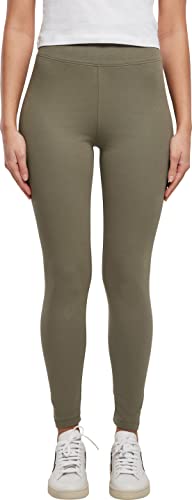 Urban Classics Damen Ladies High Waist Jersey Leggings Yoga Pants, Olive, XL von Urban Classics