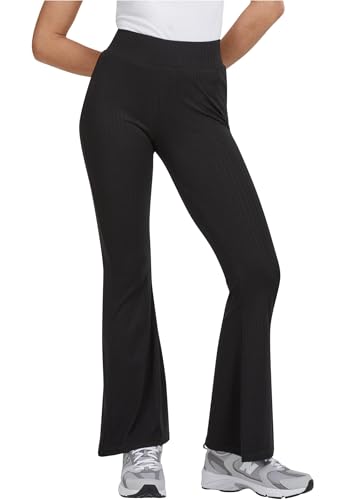 Urban Classics Damen Ladies High Waist Rib Flared Leggings Yoga Pants, Schwarz, 5XL EU von Urban Classics