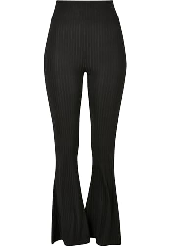 Urban Classics Damen Ladies High Waist Rib Flared Leggings Yoga Pants, Schwarz, XXL EU von Urban Classics