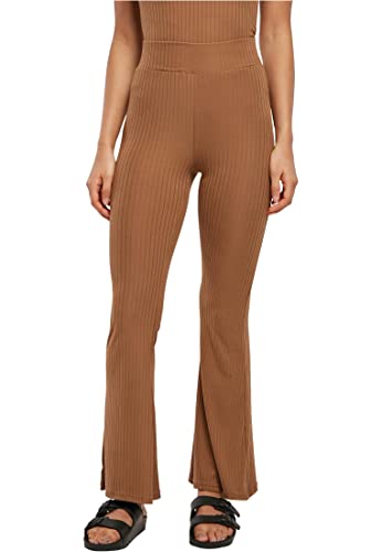 Urban Classics Damen Ladies High Waist Rib Flared Leggings darktaupe, L Urban Classics Damen Ladies High Waist Rib Flared Leggings darktaupe, L von Urban Classics