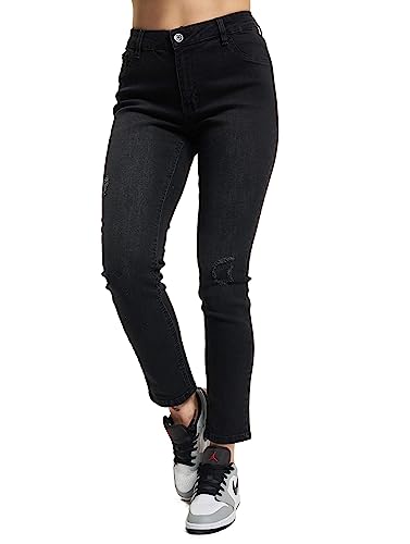 Urban Classics Damen Ladies High Waist Skinny Denim Pants Hose, schwarz gewaschen, 27 von Urban Classics