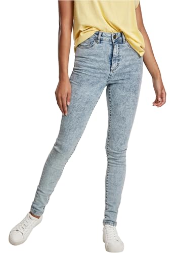 Urban Classics Ladies High Waist Skinny Jeans Light SkyBlue Acid Washed 32/32 von Urban Classics