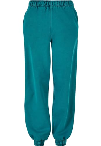 Urban Classics Damen TB6035-Ladies High Waist Stone Washed Sweat Pants Hose, watergreen, 5XL von Urban Classics