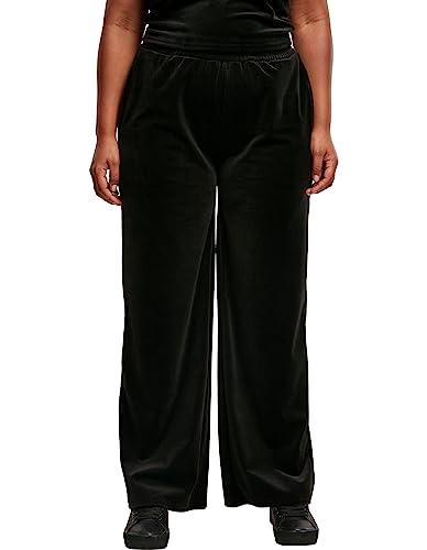 Urban Classics Damen Jogginghose Ladies High Waist Straight Velvet Sweatpants Black M von Urban Classics